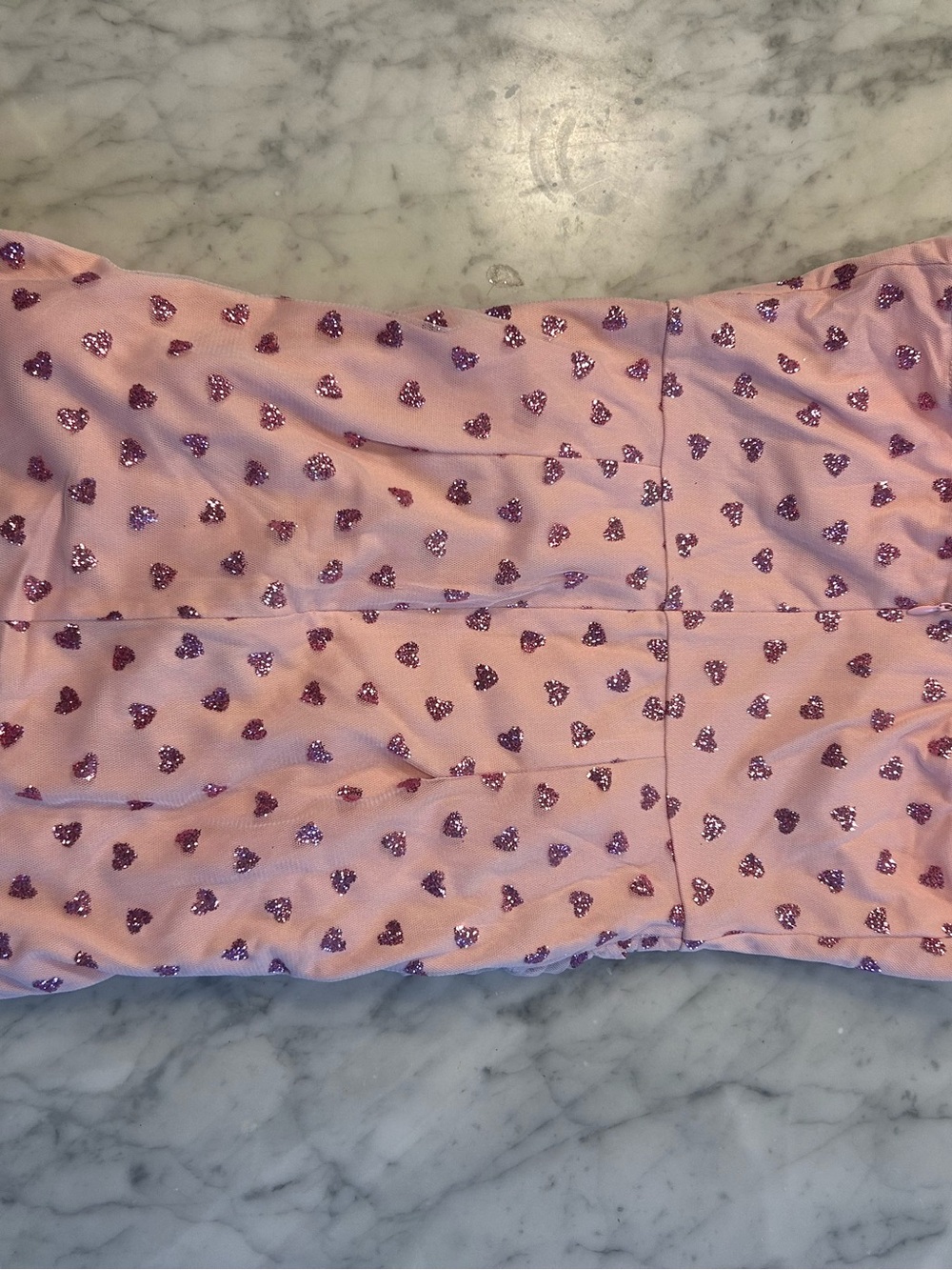 superdown Pink Strapless Heart-Print Ruched Mini Dress - Picture 7 of 9